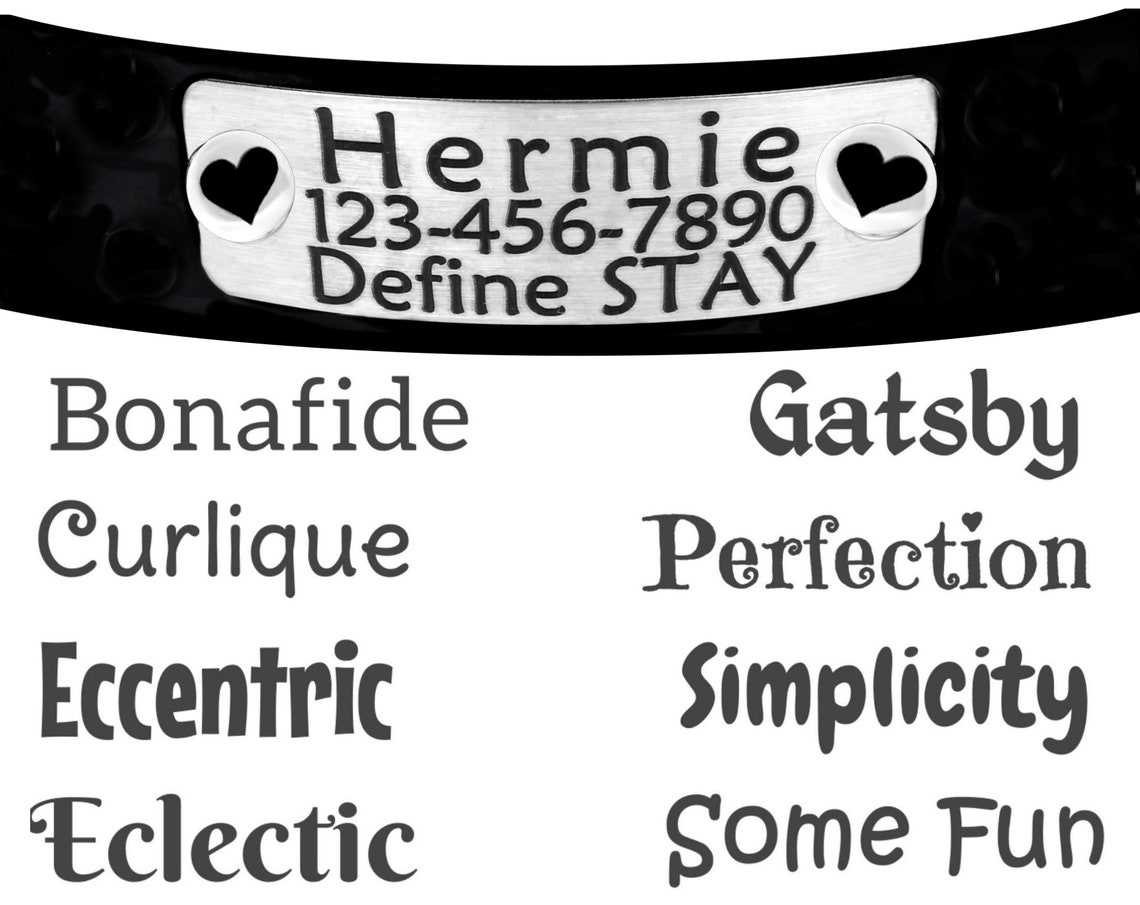 Dog Collar Name Plate Rivet On 316 Stainless Steel Name Etsy