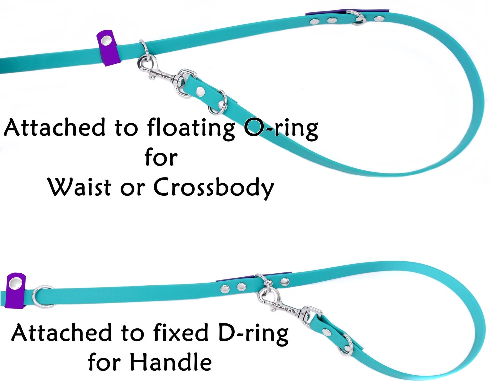 Hands Free Leash Biothane Waist Leash Waterproof Crossbody Etsy