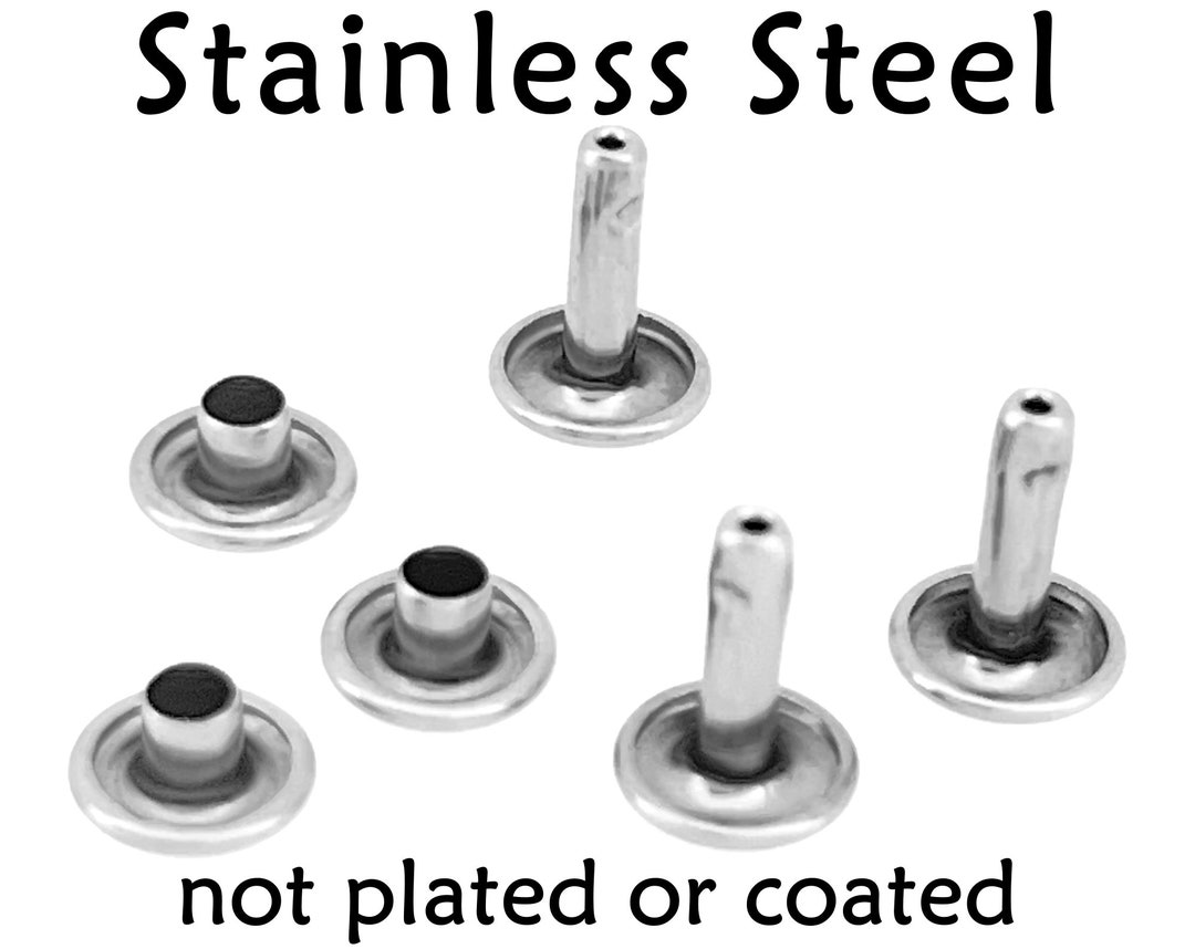 Stainless Steel Rivets, Extra Long Shafts, Double Cap Rivets, Rivets