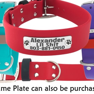 1.5 inch, Wide Biothane Collar, Large Waterproof Dog Collar with all Stainless Steel, Wide Big Dog Collar