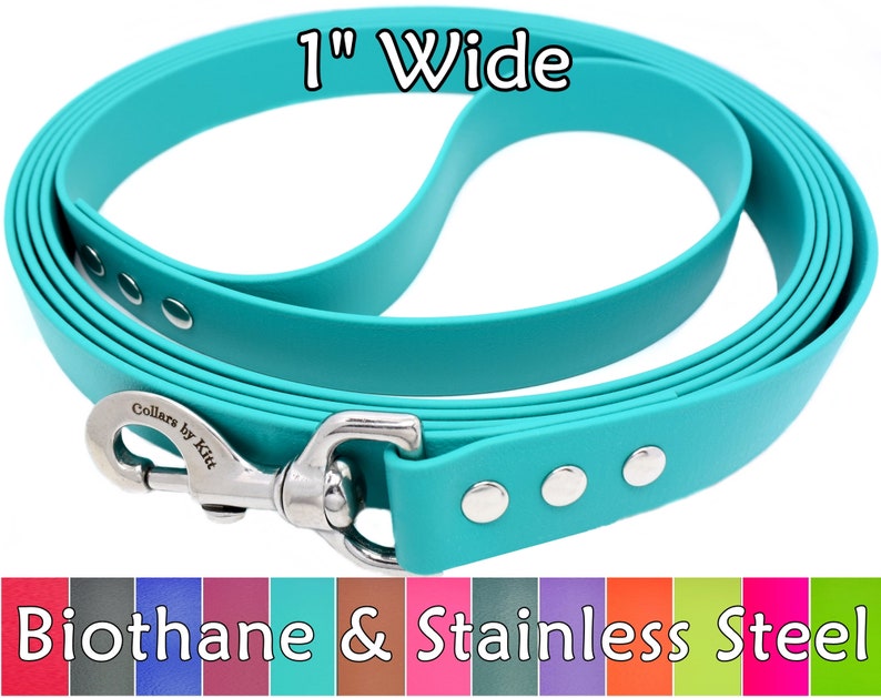 Biothane Dog Leash 1 Wide for Big Dogs Waterproof Etsy