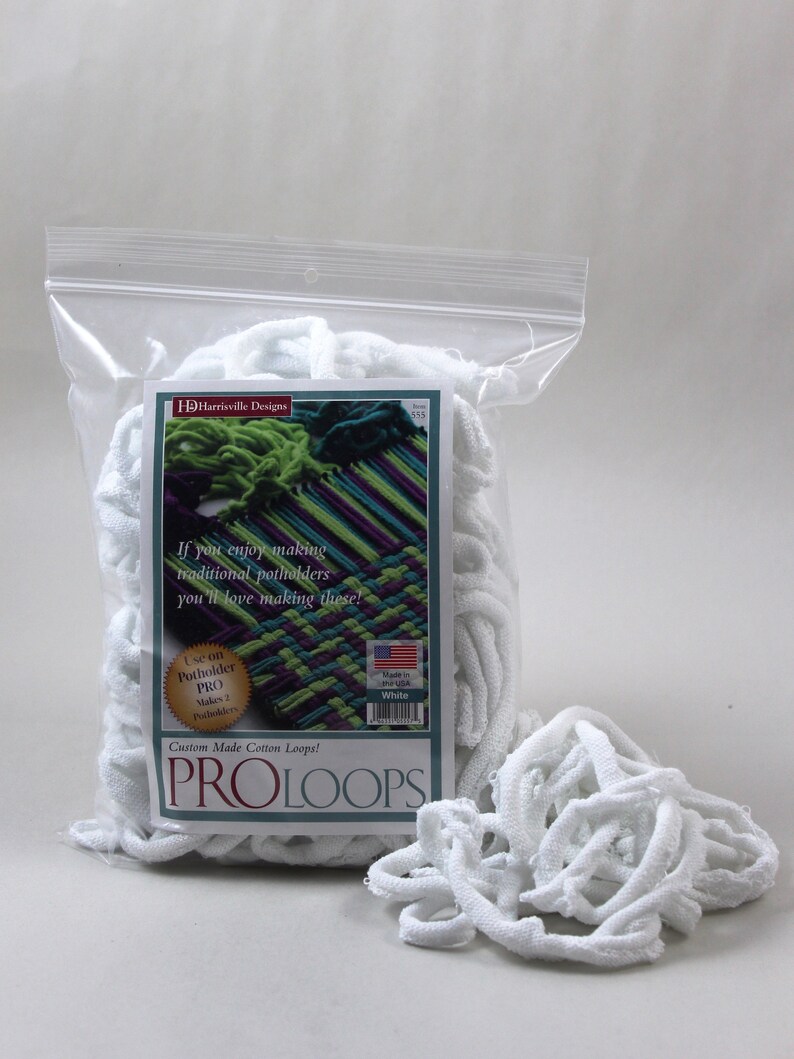 Pro Size Cotton Loops for Potholder Loom White Etsy