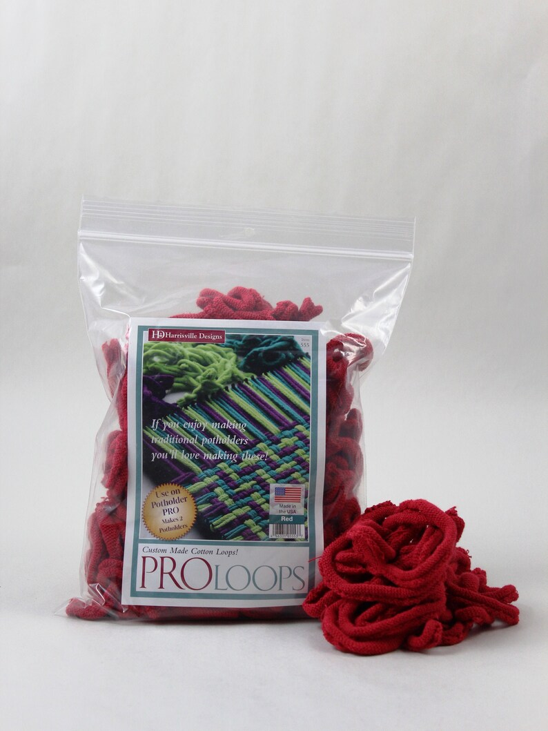 Pro Size Cotton Loops for Potholder Loom Red Etsy