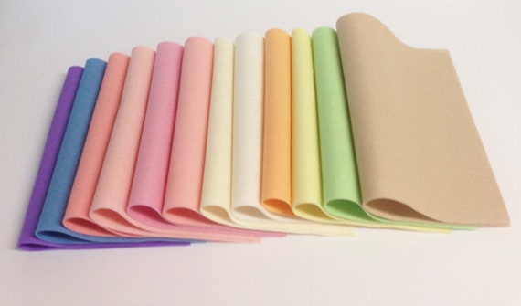 7-Pack 8 x 12 Pink Merino Wool Felt