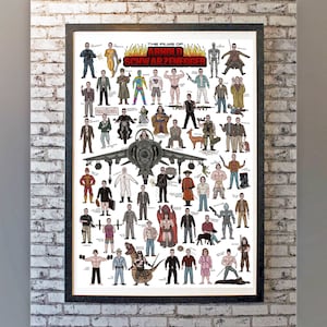 Arnold Schwarzenegger Movie Poster: Hand-Drawn Filmography Art
