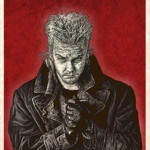 Kiefer Sutherland from The Lost Boys (1987) - Vampire Movie Illustration Print