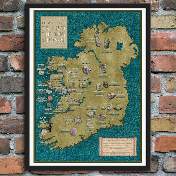 Map of Irish Lifting Stones
