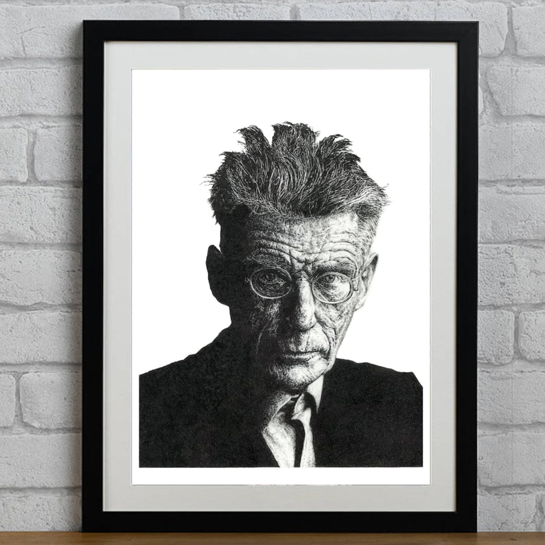 Portrait of Samuel Beckett, Irish Playwright Author & Poet ...