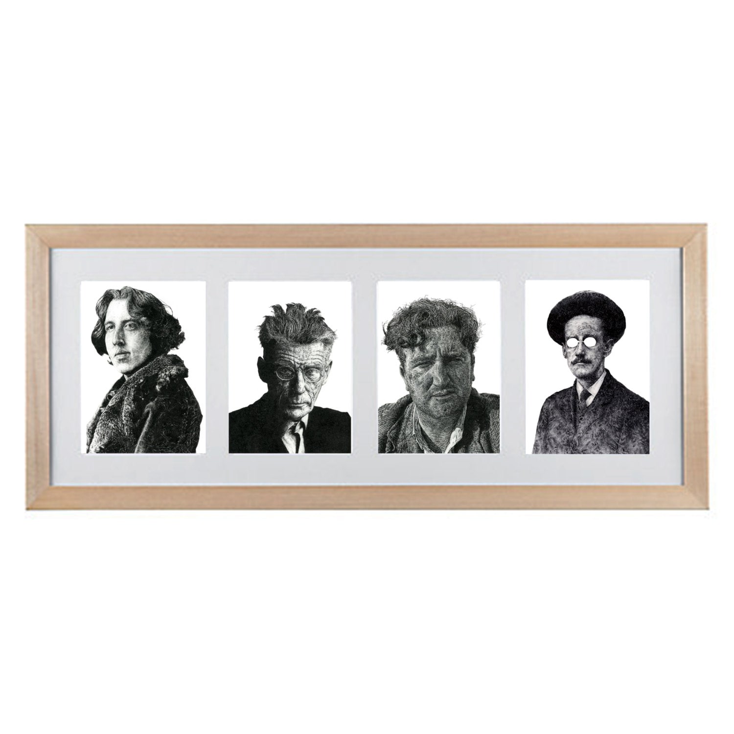 4 portraits of Famous Irish writers GIFT PACKAGE 4 for the Etsy