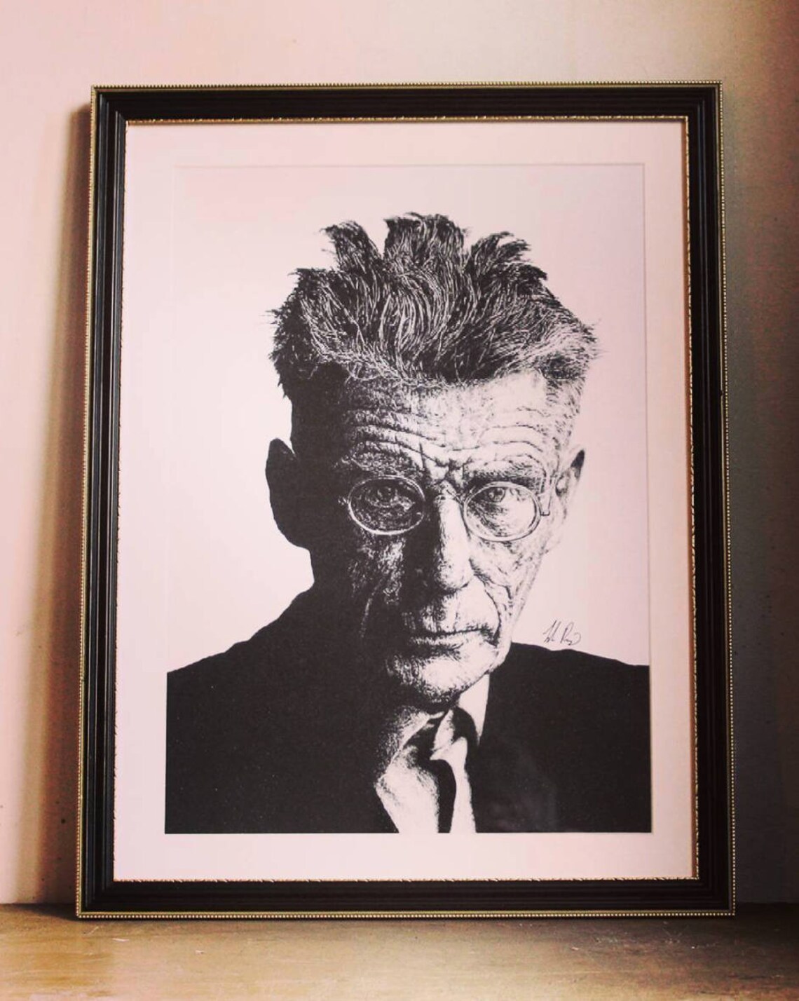 Portrait of Samuel Beckett, Irish Playwright Author & Poet ...