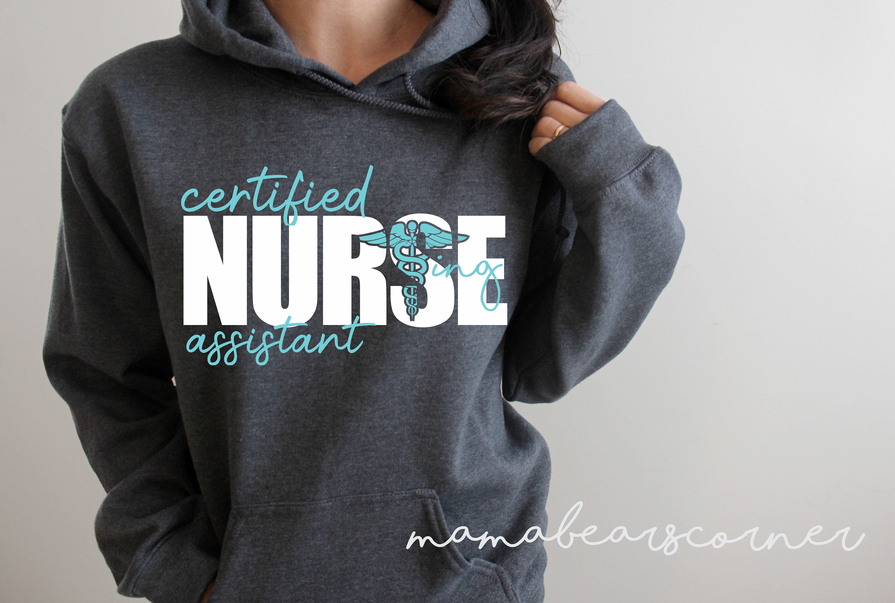 CNA Hoodie Nursing Student Sweatshirt Registered Nurse Etsy