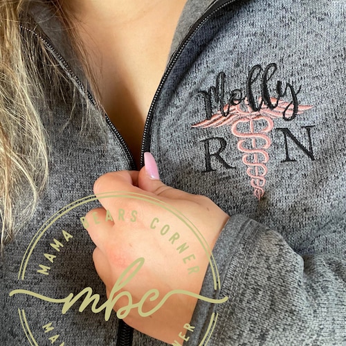Personalized Nurse Jacket Embroidered RN Jacket Ladies Etsy