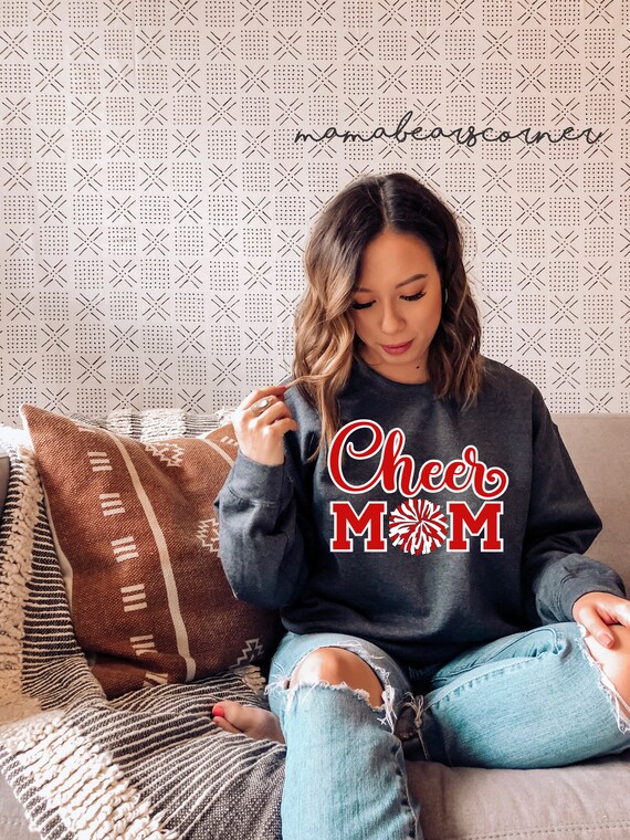 Cheer Mom Love Mom Sweater Mom of Both 