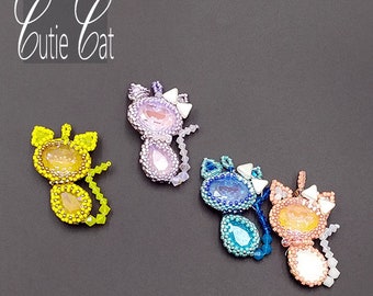 Instant Download - Cutie Cat beaded pendant tutorial