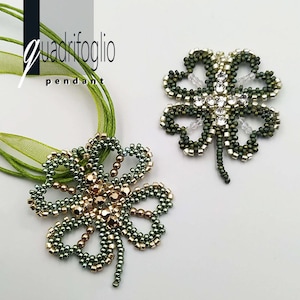 Téléchargement instantané - Pendentif en perles Quadrifoglio