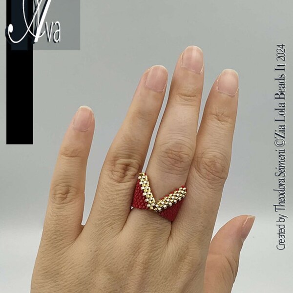 Instant download-SET Ava ring & bracelet Tutorial