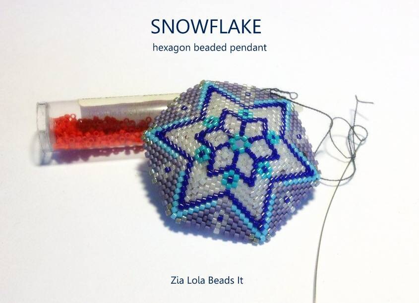 Instant Download- Snowflake Beaded Pendant Tutorial - Etsy