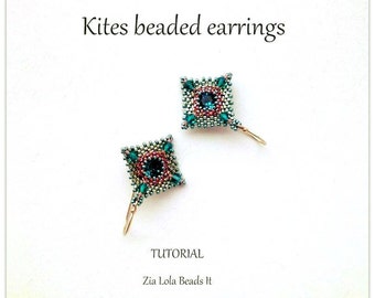 Instant download-Kites beaded earrings tutorial