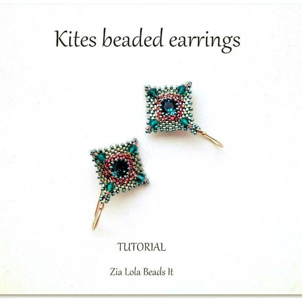 Instant download-Kites beaded earrings tutorial