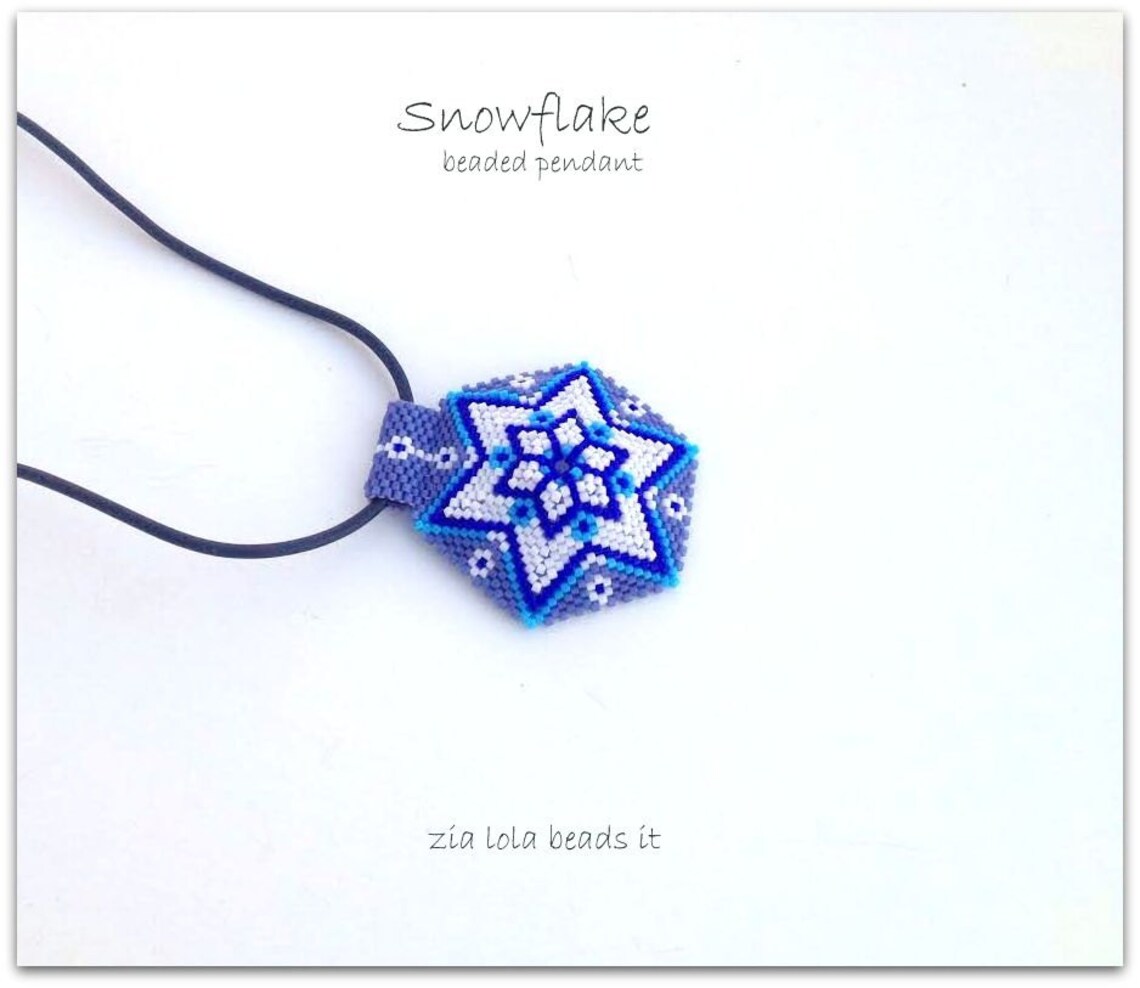 Instant Download- Snowflake Beaded Pendant Tutorial - Etsy
