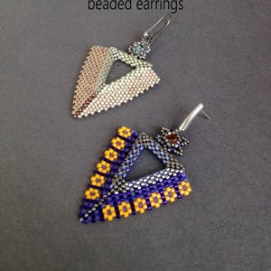 Instant Download Anlace beaded earrings 2 colors plus BONUS PATTERN tutorial image 2