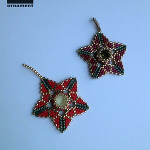Instant download Stellina beaded star ornament pendant tutorial image 4