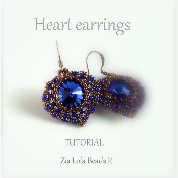 Instant downdoad Heart earrings tutorial English - Italiano