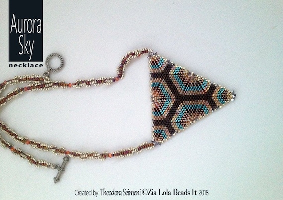 Instant Download - Aurora Sky beaded necklace