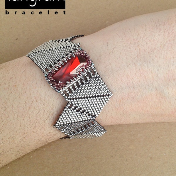 Instant Download - Tangram beaded bracelet tutorial