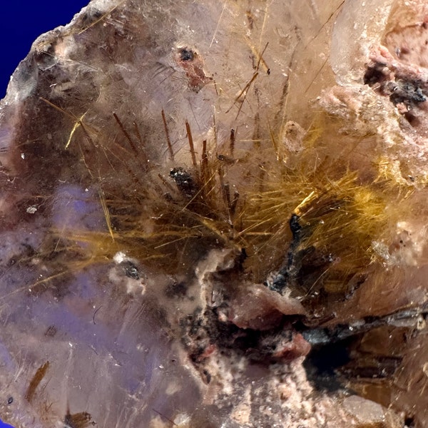 Golden RUTILATED Angel Hair Clear Quartz Natural Rough Stone