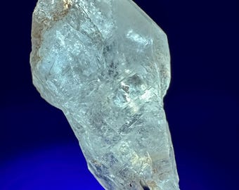 Golden Enhydro Petroleum Included Quartz Fluorescent UV Reactive Skeletal Fenster Crystal