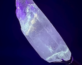 Golden Enhydros Petroleum Included Quartz Fluorescent UV Reactive Skeletal Fenster Crystal