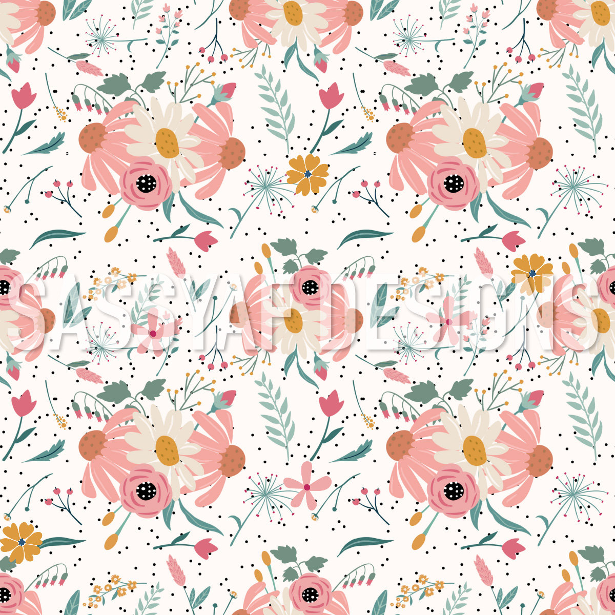 Seamless Floral Pattern No Watermark