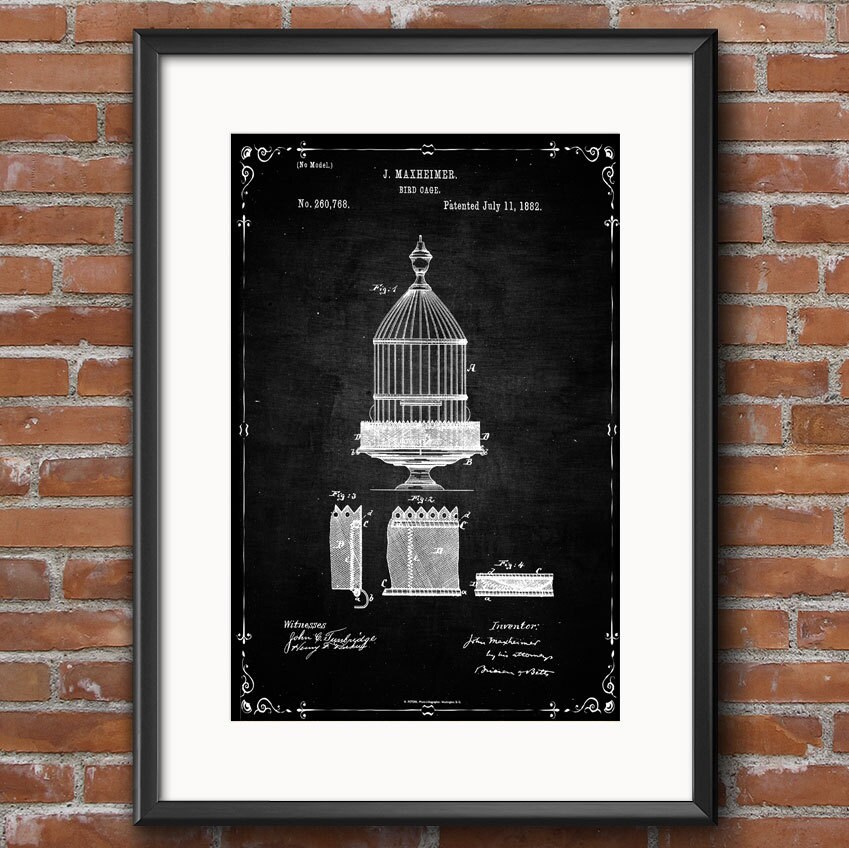 Birdcage Poster Birdcage Wall Decor Birdcage Art Birdcage Etsy