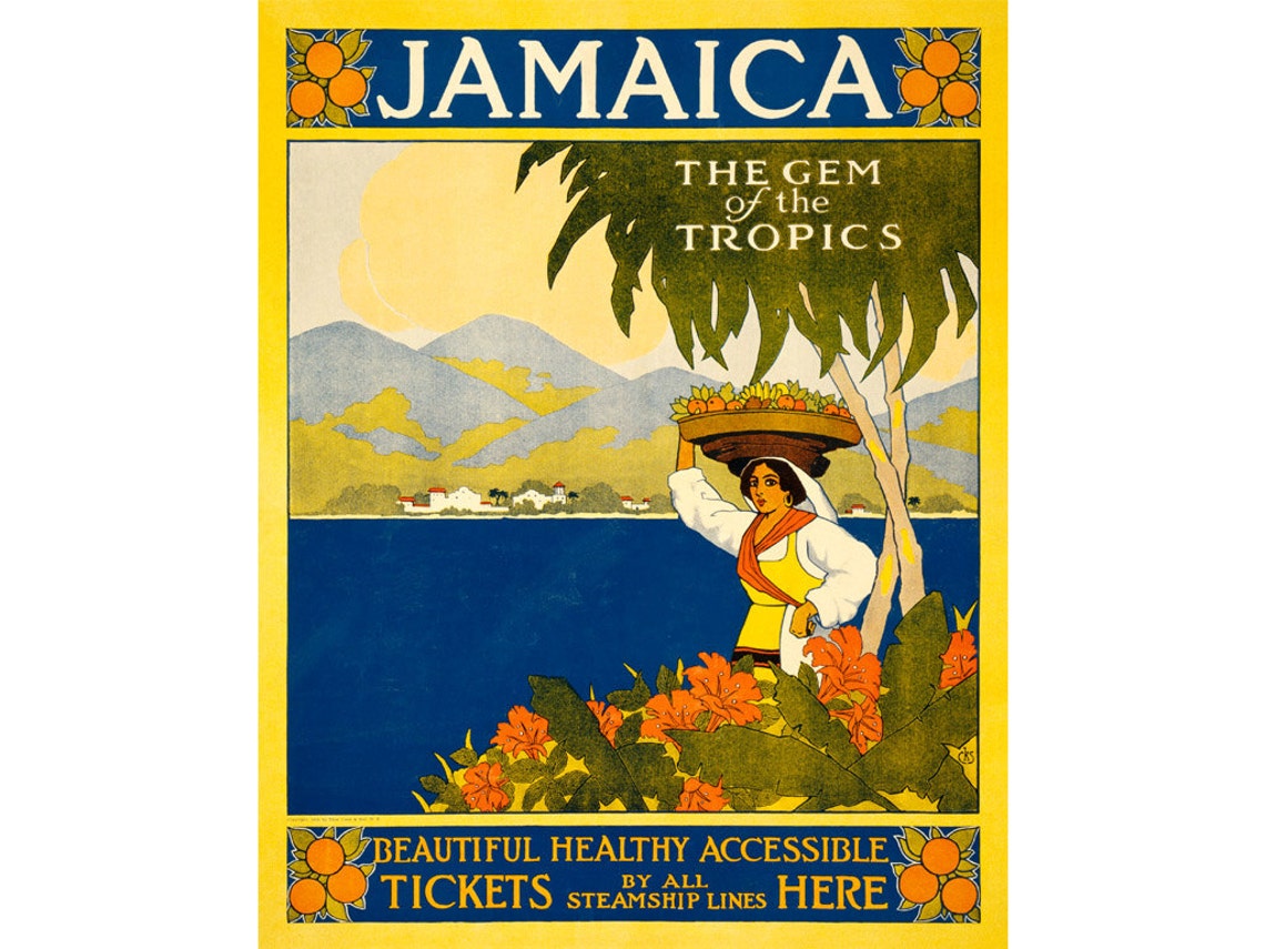Jamaica Vintage Travel Poster Digital Download Gem of the Etsy