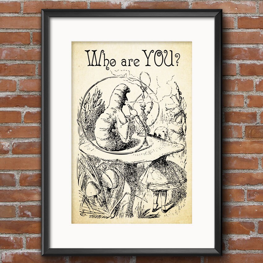 Alice in Wonderland Quotes Who Are You Digital Download - Etsy
