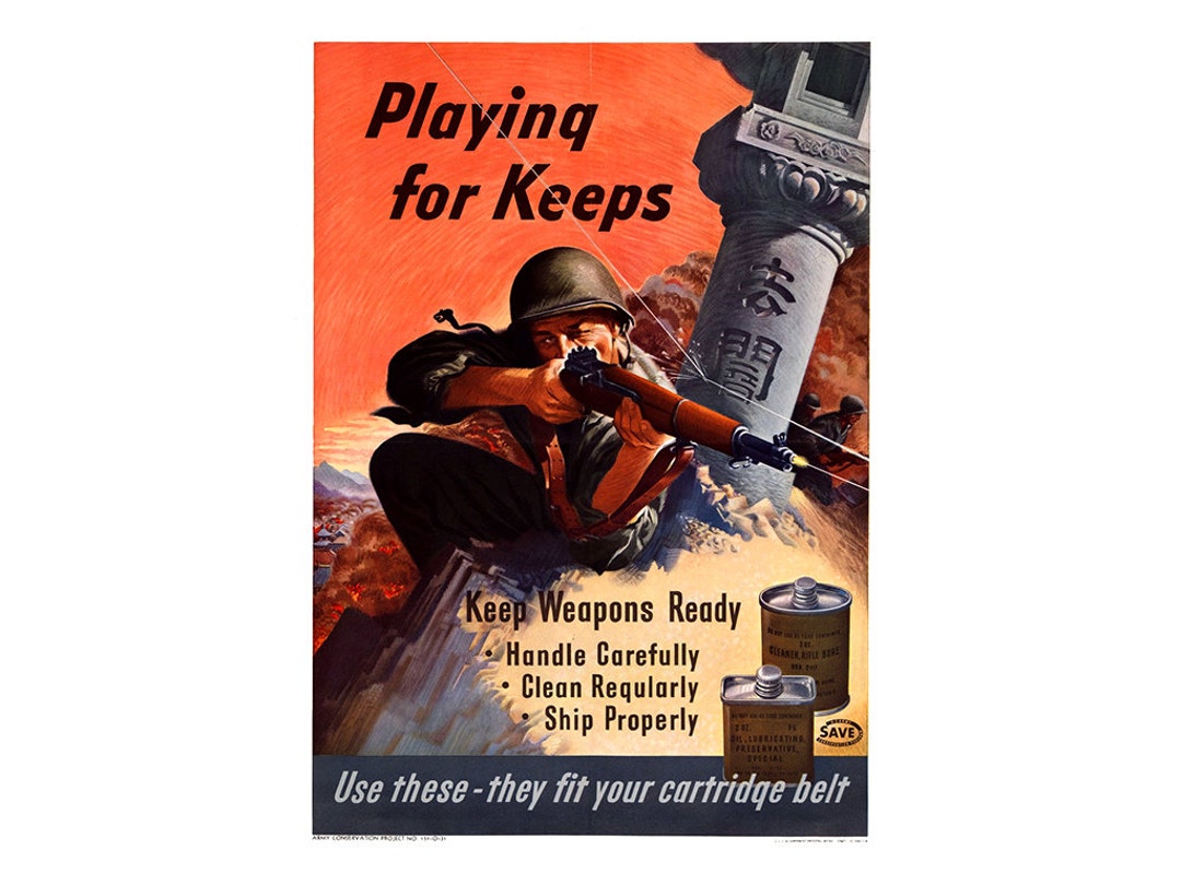 Vintage Army Poster WW2 War Poster Military Decor Etsy