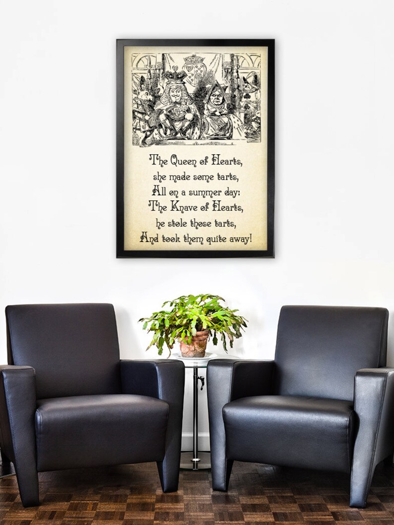 Alice in Wonderland Quotes QUEEN OF HEARTS Poem The Knave ...