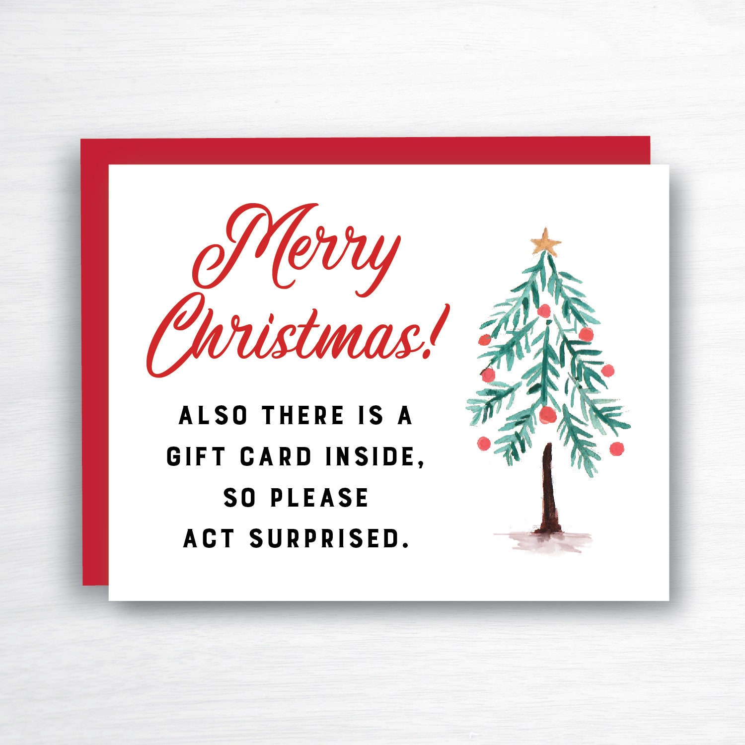 Funny Christmas Card Gift Card Holder Gift Card Christmas Etsy