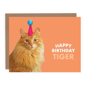 Fierce Tiger Meow Or Die Drole De Carte De Chat Blague Etsy Canada