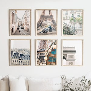 Paris Photography Print Set, Neutral Wall Art, Printable Wall Art, Parisian Photography Prints, French City Prints, European City Wall Art