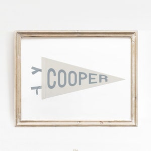 Banderín personalizado con nombre - Decoración de pared para habitación infantil (Descarga digital)