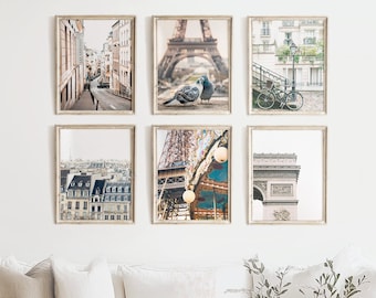 Paris Photography Print Set, Neutral Wall Art, Printable Wall Art, Parisian Photography Prints, French City Prints, European City Wall Art