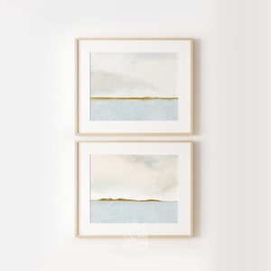 Coastal Wall Art, Landscape Print Set, Printable Wall Art, Bathroom Art, Coastal Decor, Coastal Print Set, Watercolor Art Print, Lake Print