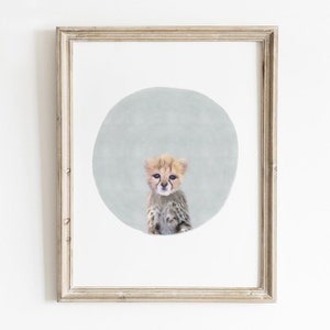 Baby Cheetah Print, Printable Wall Art, Baby Animal Nursery, Baby Animal Prints, Safari Nursery Decor, Kids Room Decor, Animal Art Print