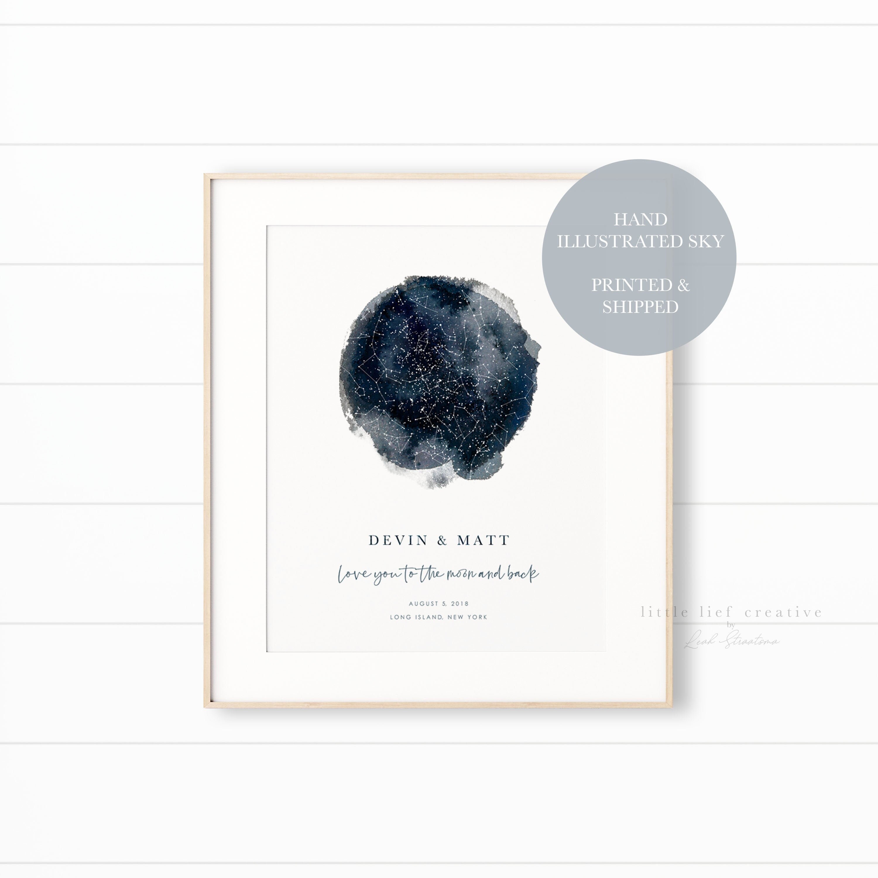 Custom Star Map Print Night Sky