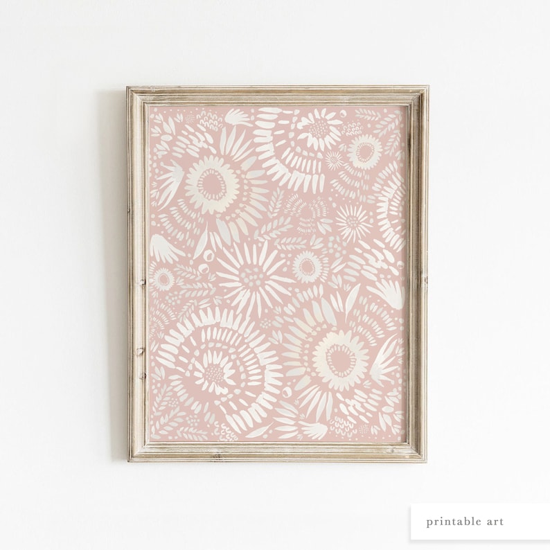 Blush Pink Wall Art Modern Nursery Art Blush Pink Decor Etsy