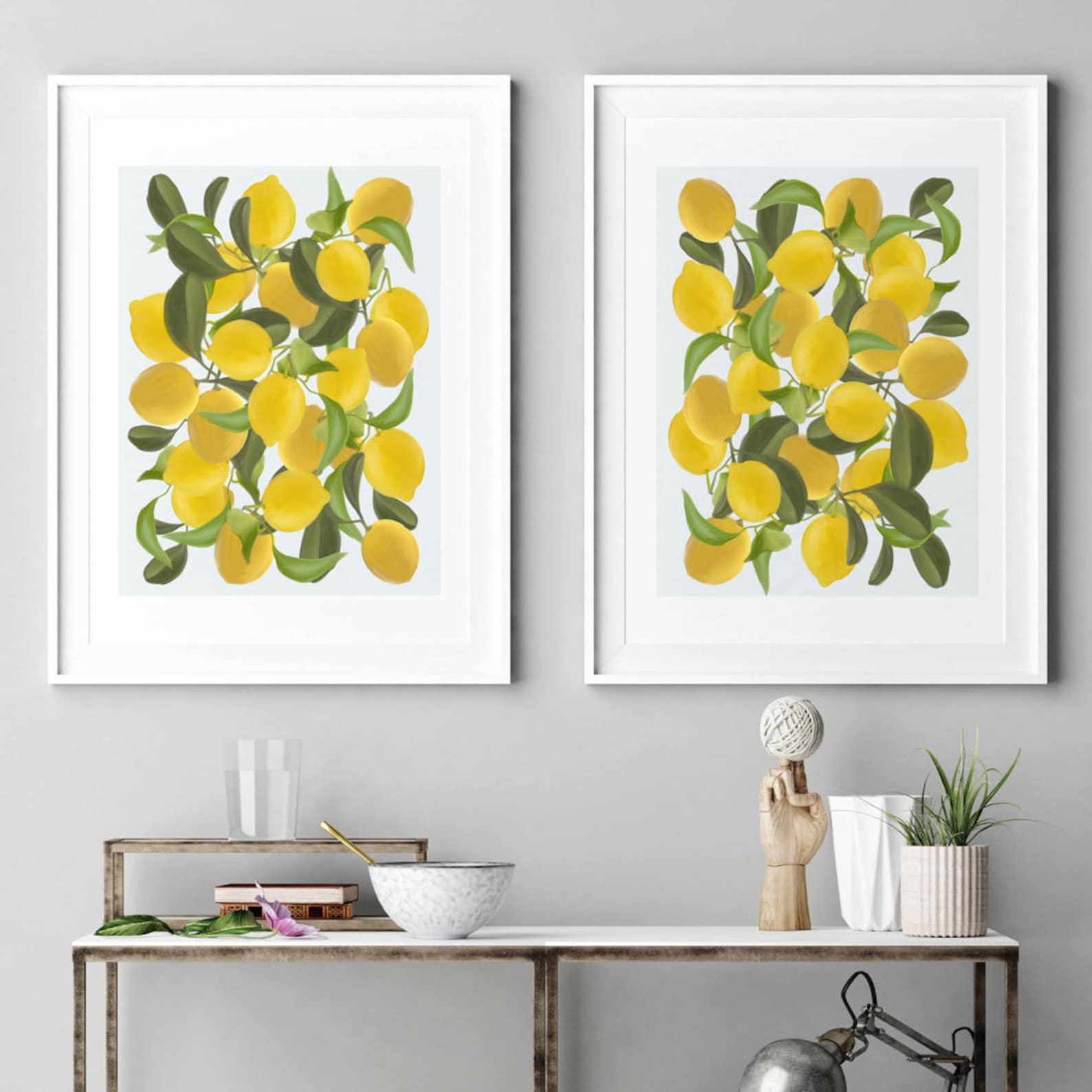 Lemon Print Printable Wall Art Lemon Decor Lemon Wall Art Etsy