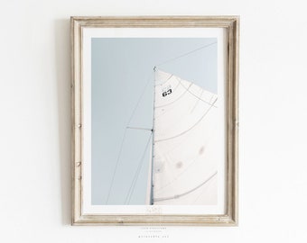 Sailboat Wall Art, Printable Wall Art, Nautical Decor, Sailing Wall Art, Nautical Nursery Decor, Nautical Boat, Coastal Wall Art, Boat Print