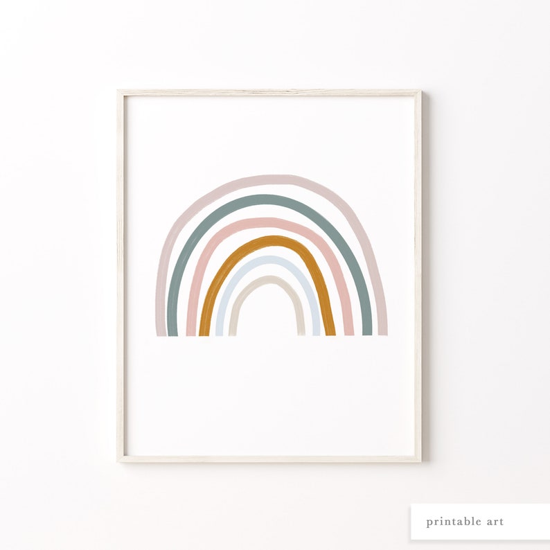 Rainbow Nursery Art Rainbow Print Gender Neutral Nursery Etsy Canada